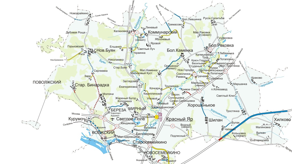 Карта осадков красный яр самарская область